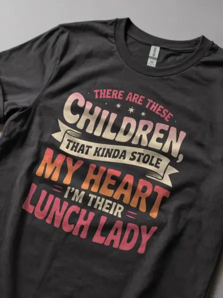 Retro Lunch Lady T-Shirt with Heartfelt Quote - Image 5