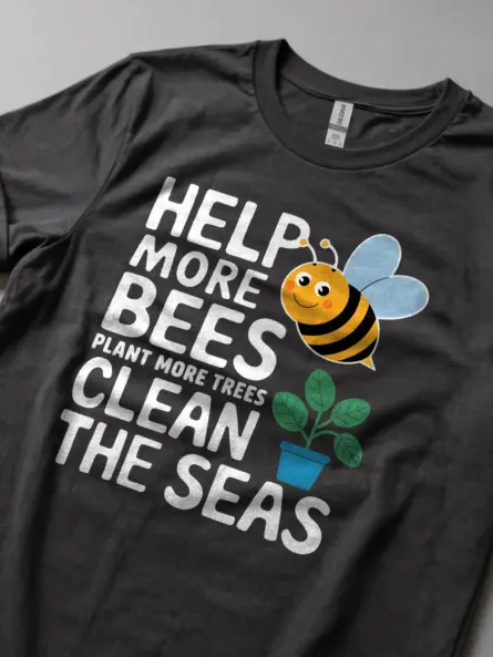 Help Save the Bees Shirt – Eco Friendly Tee for Nature Lovers - Image 5