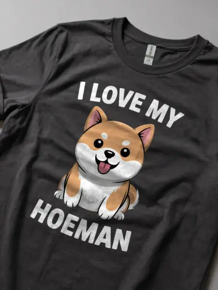 Adorable Shiba Inu T Shirt – Funny “I Love My Hoeman” Dog Lover Tee - Image 5
