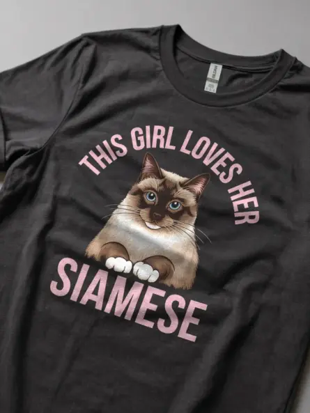 Adorable Siamese Cat Mom t-Shirt – Show Your Love with Style - Image 2