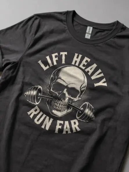 Skull Barbell Hybrid Athlete T-Shirt for CrossFit & Lifters - Image 6