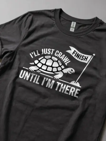 Motivational Slow and Steady Shirt – Tortoise Finish Line Tee - Image 5