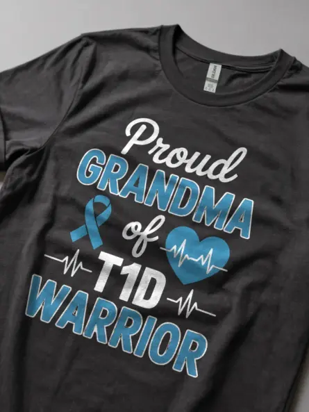 T1D Grandma Shirt – Proud Diabetes Warrior Support Tee for Grandmothers - Image 2