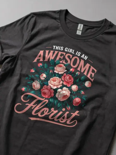 Bold Awesome Florist T-Shirt for Women - Image 6