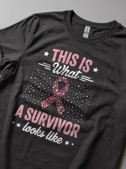 Empowering Breast Cancer Survivor Shirt – “This Is What a Survivor Looks Like” Tee - Image 7