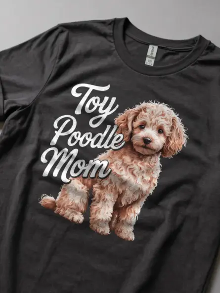 Toy Poodle Mom Shirt – Elegant Apricot Dog Lover Tee - Image 6
