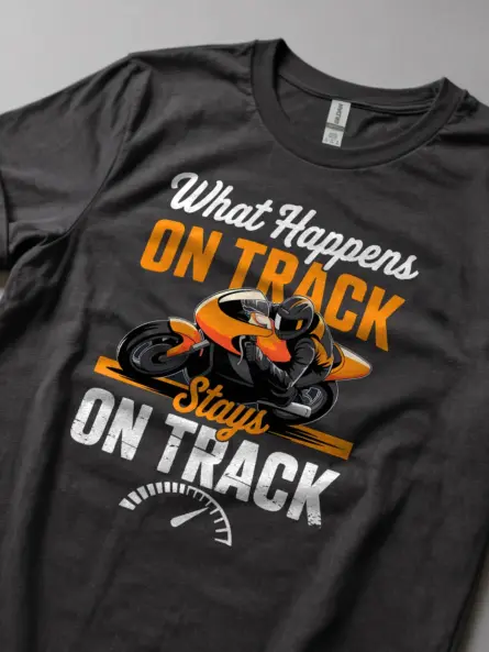 Bold Track Day T-Shirt – Ride Hard, Lean Fast, Stay Wild - Image 5