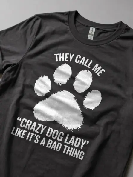 Vintage Crazy Dog Lady Shirt for Pet Moms and Dog Lovers - Image 5