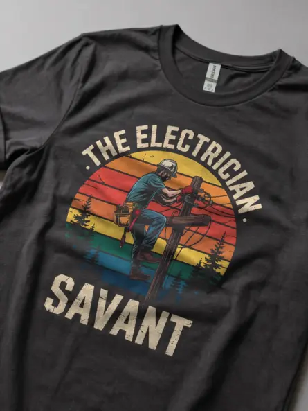Vintage Electrician T-Shirt – The Electrician Savant Tee - Image 5