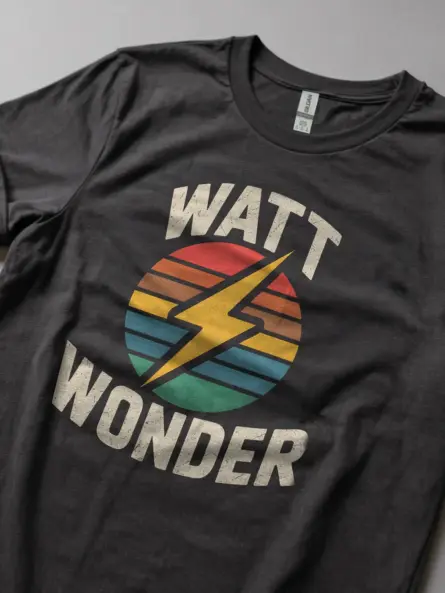 WATT WONDER Vintage Electrician T-Shirt - Image 5