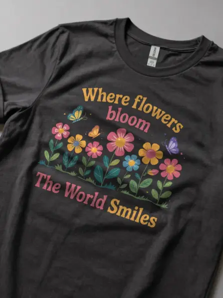 Uplifting Positive Floral Quote T-Shirt - Image 5