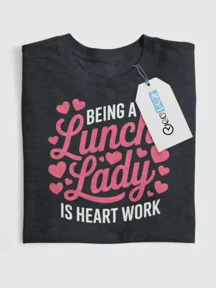 Lunch Lady Appreciation T-Shirt – Heart Work Graphic Tee - Image 4