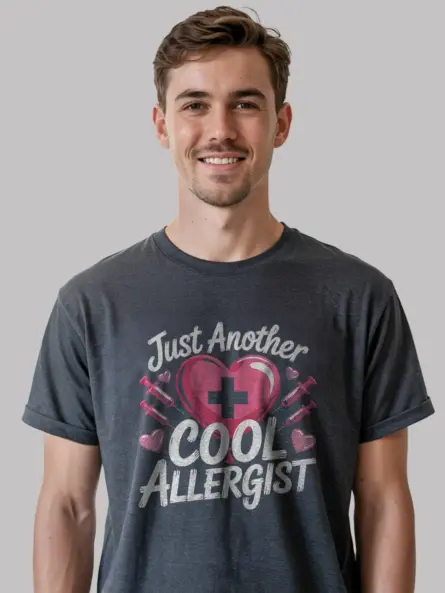 Dark Heather Cool Allergist Shirt with Funny Design