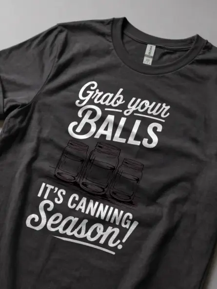 Dark Heather farmhouse style canning season shirt lifestyle image