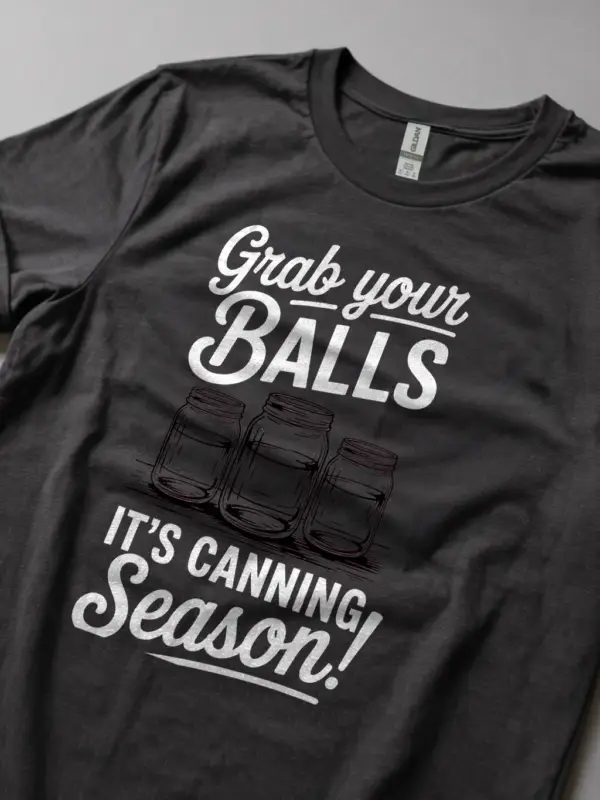 Dark Heather farmhouse style canning season shirt lifestyle image