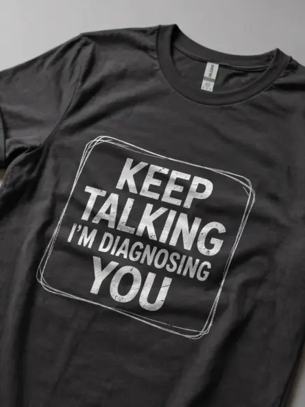 Dark Heather Shirt clinical joke tee, funny psychologist t-shirt,