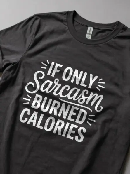 Dark heather lifestyle image gym humor clothing tee