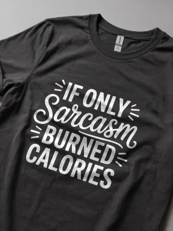 Dark heather lifestyle image gym humor clothing tee