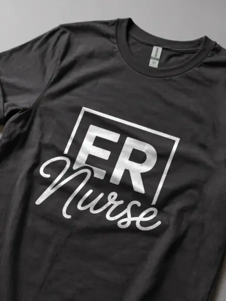 Dark Heather Lifestyle Minimalist Nurse Tee for Women