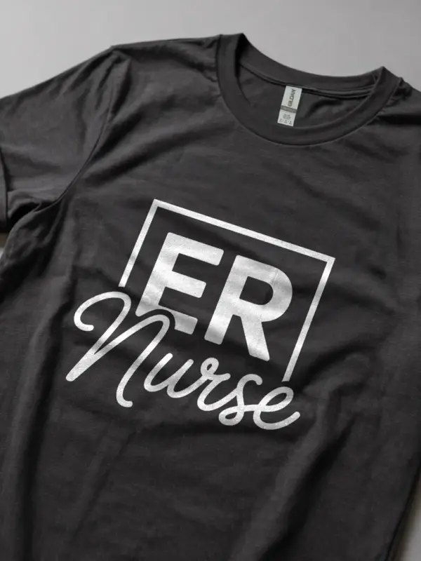 Dark Heather Lifestyle Minimalist Nurse Tee for Women