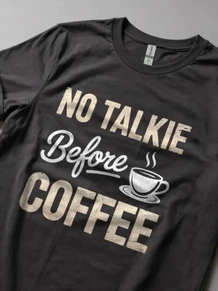 Dark Heather no talkie before coffee shirt introvert clothing