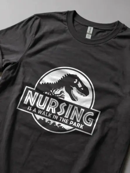 Dark Heather Parody Nurse Shirt