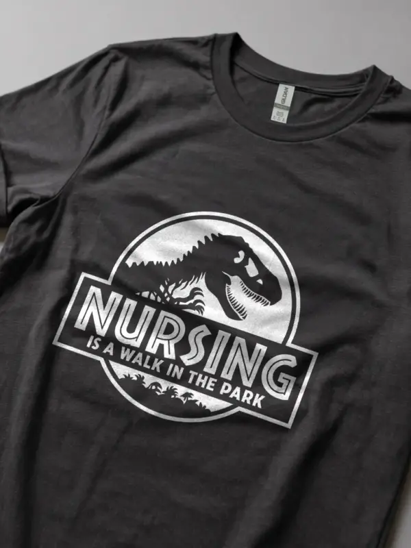 Dark Heather Parody Nurse Shirt