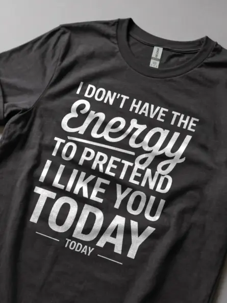 Lifestyle shot dark heather sarcastic apparel for adults