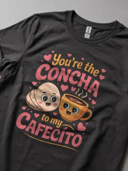 Dark Heather Concha to My Cafecito Shirt concha to my cafecito shirt