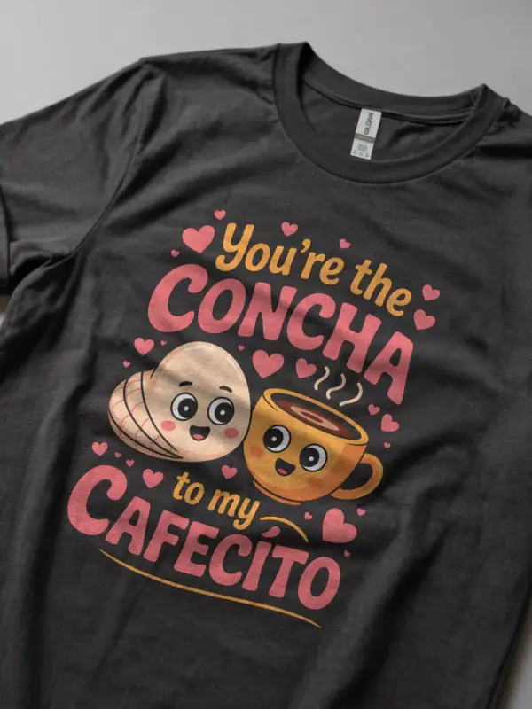 Dark Heather Concha to My Cafecito Shirt concha to my cafecito shirt