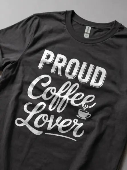 Dark Heather t-shirt – proud coffee lover t-shirt design
