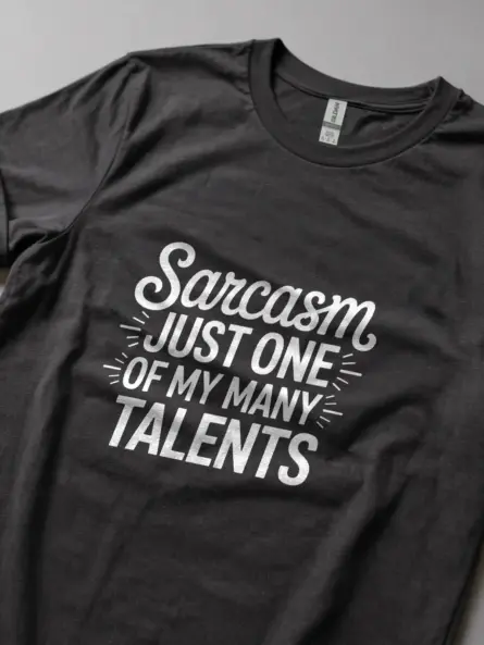 Dark Heather tee – sarcasm talent t-shirt