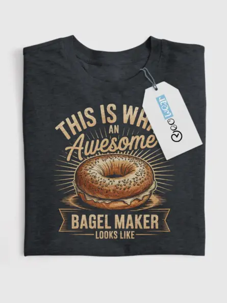vintage bagel maker t-shirt for bakers