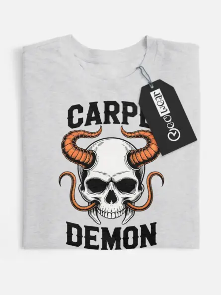 grey flatlay Shirt – Carpe Demon – carpe demon skull t-shirt