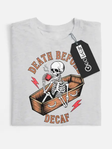 death before decaf vintage t-shirt