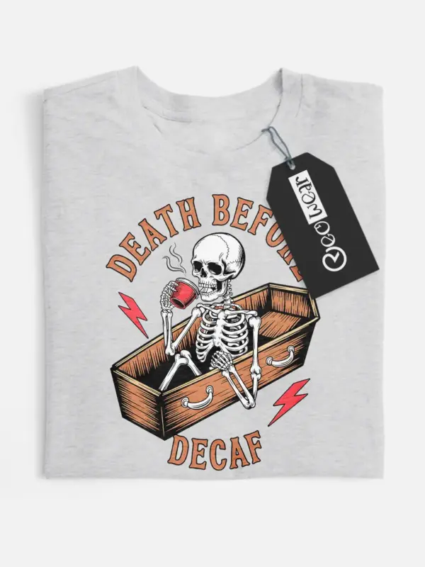 death before decaf vintage t-shirt