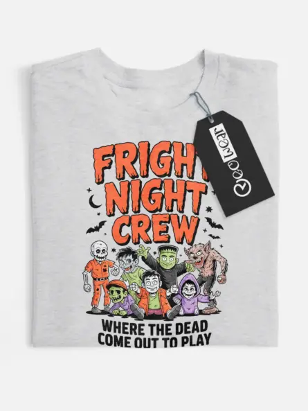 Epic Fright Night Crew Halloween T-Shirt with Classic Monsters - Image 4