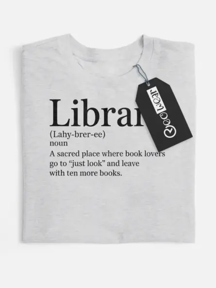 Witty Library Definition T-Shirt for Readers - Image 10