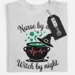 nurse by day witch by night t-shirt