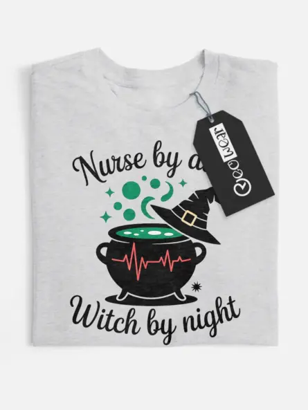 nurse by day witch by night t-shirt