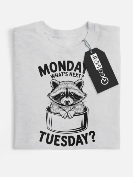 raccoon Monday Tuesday t-shirt