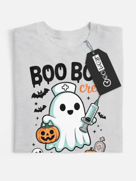 Adorable Boo Crew Nurse T-Shirt for Halloween - Image 5