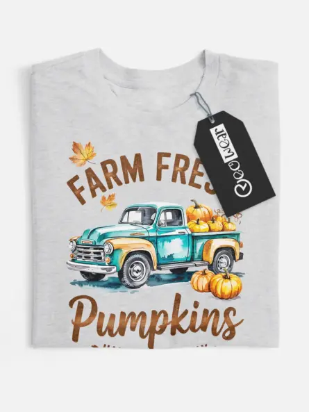 farm fresh pumpkin truck t-shirt
