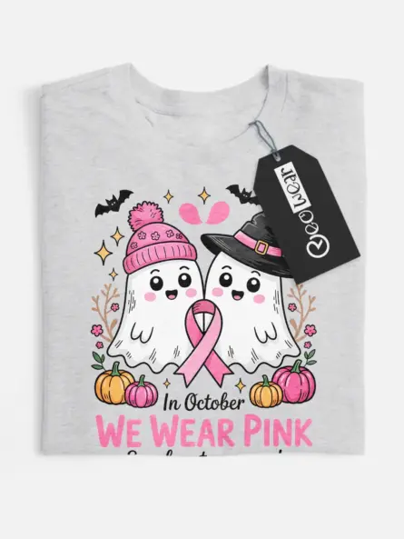 pink ghost breast cancer shirt