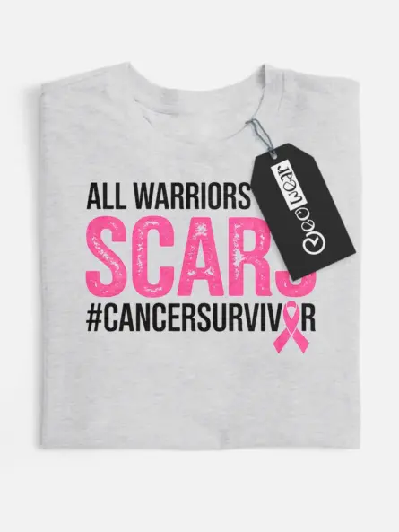 All Warriors Have Scars Shirt – Empowering Cancer Survivor Tee - Image 2
