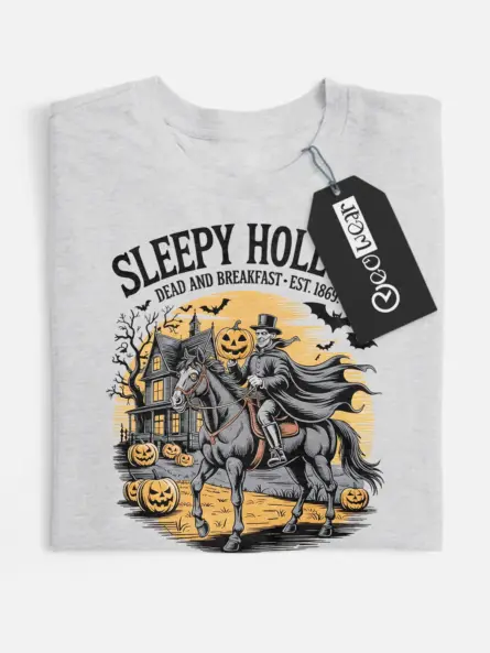 Sleepy Hollow Dead and Breakfast Shirt – Spooky Vintage Tee - Image 1