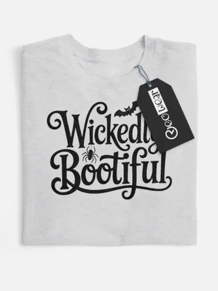 Wickedly Bootiful Halloween Shirt – Stylish Tee for Women & Girls - Image 1