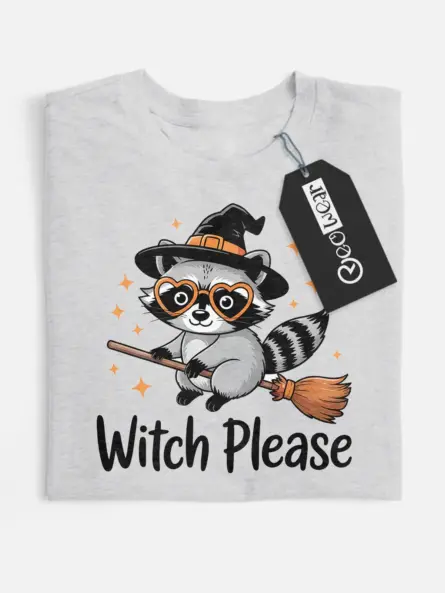 witch please raccoon t-shirt