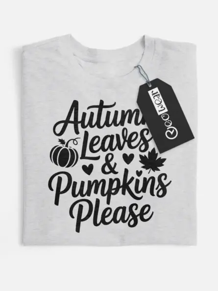 autumn leaves and pumpkins shirt