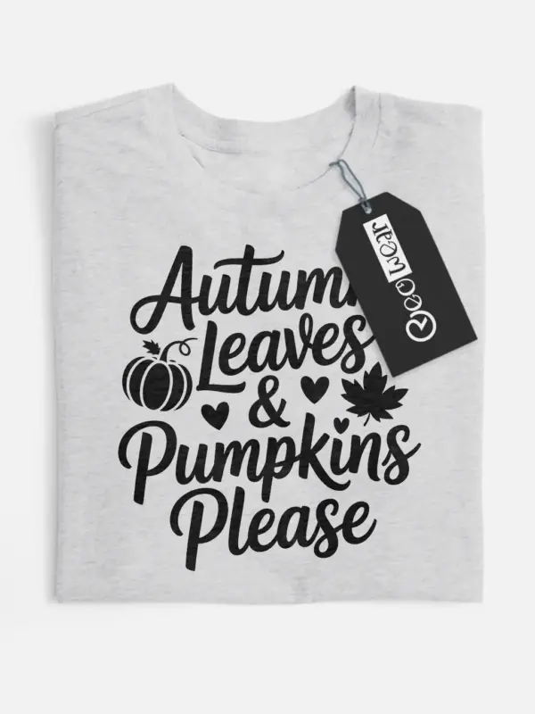 autumn leaves and pumpkins shirt